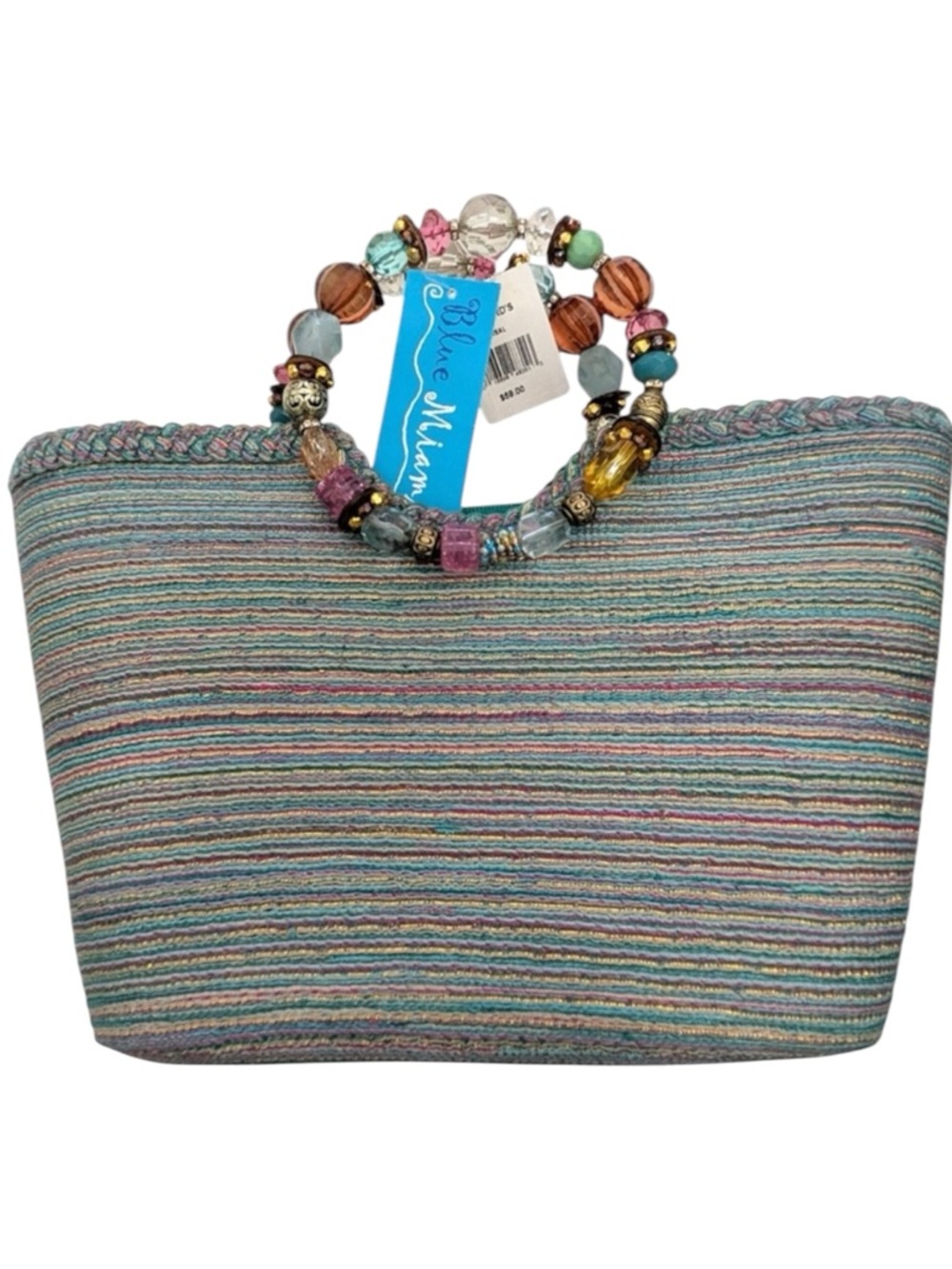 Blue Miami Jeweled Handle Purse - NWT